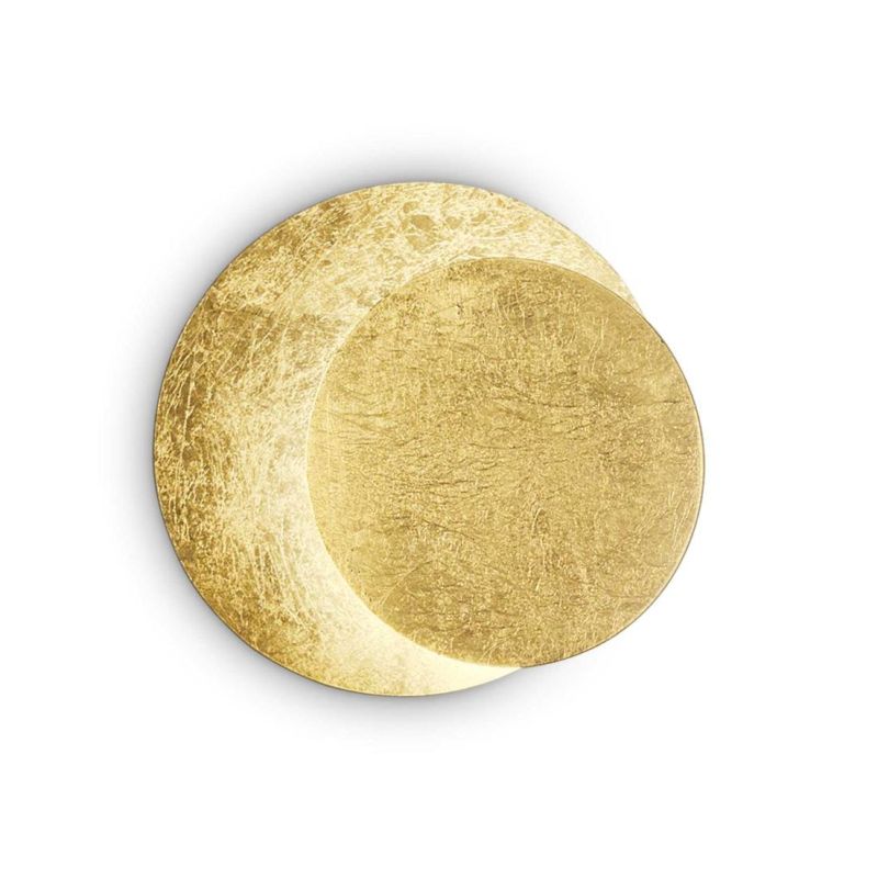 APPLIQUE MODERNA D18 CM IN METALLO BIANCO O RIFINITO FOGLIA ORO O ARGENTO CRISTALENSI - Cristalensi Shop Online