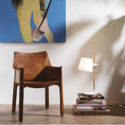 LAMPADA DA TAVOLO MODERNA BIANCA O NERA H66 CM PARALUME REGOLABILE IN PVC CRISTALENSI - Cristalensi Shop Online