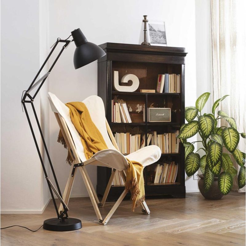 PIANTANA IN METALLO NERO CON BRACCI SNODATI E DIFFUSORE ORIENTABILE CRISTALENSI - Cristalensi Shop Online