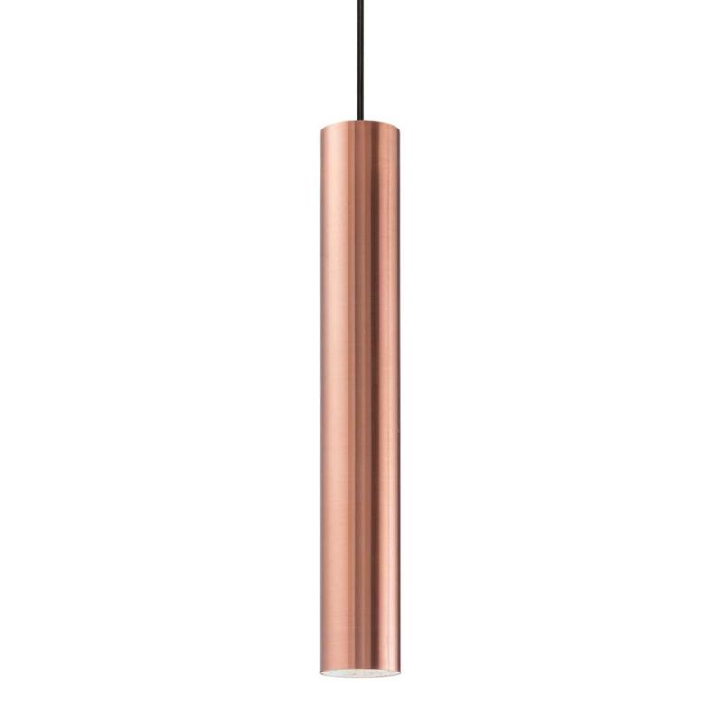 SOSPENSIONE CILINDRO DIAMETRO 6 CM ALTEZZA 40 CM IN METALLO 11 COLORI DESIGN MODERNO ATTACCO GU10 CRISTALENSI - Cristalensi Shop