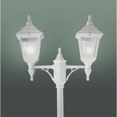 MARTE LAMPIONE CON DUE LANTERNE IN POLIMERO NEI COLORI BIANCO VERDE E NERO Framon Augenti - Cristalensi Shop Online