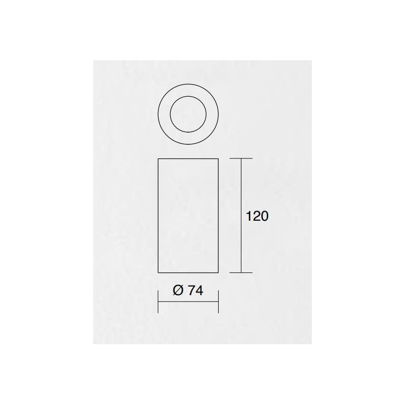 PLAFONIERA CILINDRO ALLUMINIO BIANCO O NERO PORTALAMPADE GU10 RIFLETTORE CROMO ISYLUCE - Cristalensi Shop Online