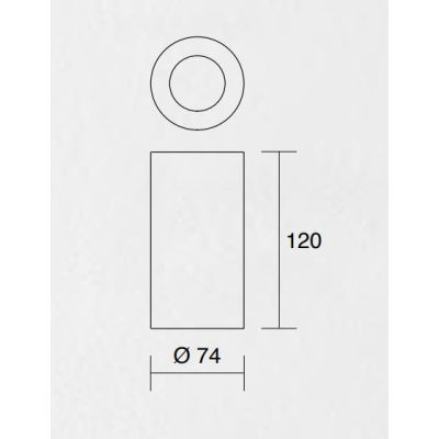 PLAFONIERA CILINDRO ALLUMINIO BIANCO O NERO PORTALAMPADE GU10 RIFLETTORE CROMO ISYLUCE - Cristalensi Shop Online