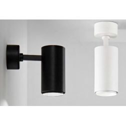 754/5 SPOT DIREZIONABILE IN ALLUMINIO BIANCO O NERO CON PORTALAMPADE GU10 ISYLUCE - Cristalensi Shop Online