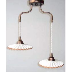 SOSPENSIONE IN FERRO COLORE RUGGINE CON PIATTI IN CERAMICA CRISTALENSI TUSCANY - Cristalensi Shop Online 2