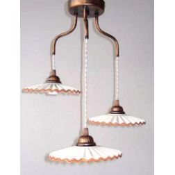 SOSPENSIONE IN FERRO COLOR RUGGINE CON PIATTI IN CERAMICA CRISTALENSI TUSCANY - Cristalensi Shop Online 2