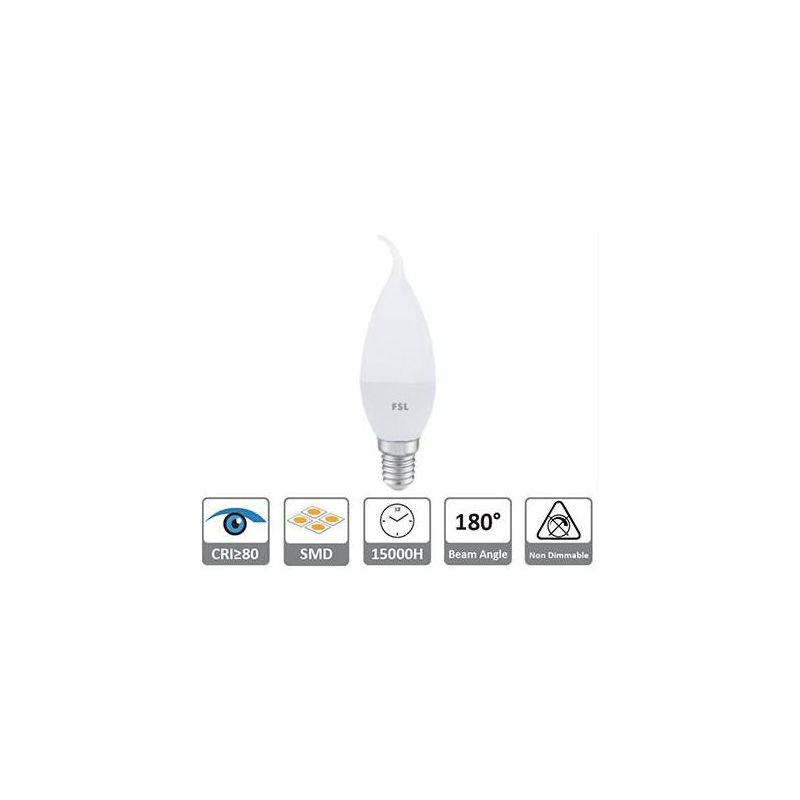 LAMPADINA COLPO DI VENTO 5,5W LUCE 3000K, 4000K o 6500K DIAMETRO 37 MM ATTACCO E14 BIANCA CRISTALENSI LAMPADINE - Cristalensi Sh
