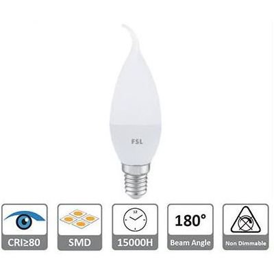 LAMPADINA COLPO DI VENTO 5,5W LUCE 3000K, 4000K o 6500K DIAMETRO 37 MM ATTACCO E14 BIANCA CRISTALENSI LAMPADINE - Cristalensi Sh