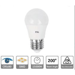 LAMPADINA LED A SFERA 5,5W LUCE 3000K, 4000K o 6500K DIAMETRO 45 MM ATTACCO E27 BIANCA CRISTALENSI LAMPADINE - Cristalensi Shop 2