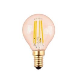 LAMPADINA SFERA A FILAMENTO COL AMBRA LED 4W LUCE 2200K ATTACCO E14 D45 MM CRISTALENSI LAMPADINE - Cristalensi Shop Online 2