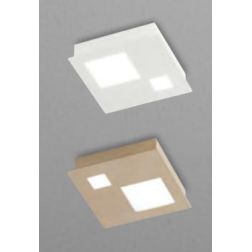 PLAFONIERA APPLIQUE LED DUE COLORI 18X18 CM LED 12W 3000K MODERNA AFFRALUX - Cristalensi Shop Online