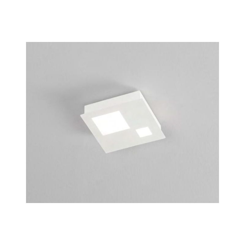 PLAFONIERA APPLIQUE LED DUE COLORI 18X18 CM LED 12W 3000K MODERNA AFFRALUX - Cristalensi Shop Online