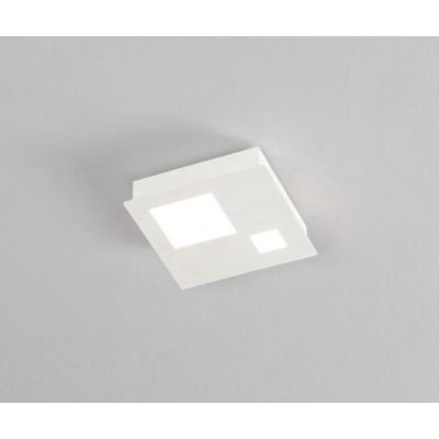 PLAFONIERA APPLIQUE LED DUE COLORI 18X18 CM LED 12W 3000K MODERNA AFFRALUX - Cristalensi Shop Online