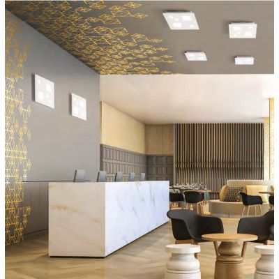 402 PLAFONIERA APPLIQUE QUADRATA CON LED INTEGRATO MODERNA 25W 3000K AFFRALUX - Cristalensi Shop Online