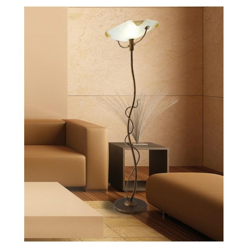 VELA PIANTANA IN METALLO VERNICIATO MARRONE Top Light Illuminazione - Cristalensi Shop Online