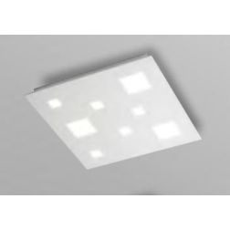 CHECKER BOARD PLAFONIERA APPLIQUE 45X45 LED 36W 3000K BIANCO SATINATO AFFRALUX - Cristalensi Shop Online 2