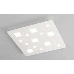 404 PLAFONIERA CHECKER BOARD 61X61 LED 60W LUCE 3000K BIANCA O SABBIA AFFRALUX - Cristalensi Shop Online 2