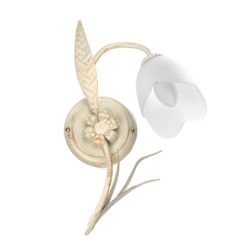 APPLIQUE IN STILE CLASSICO IN METALLO AVORIO SPENNELLATO ORO ALTEZZA CM 35 CRISTALENSI LIGHT - Cristalensi Shop Online