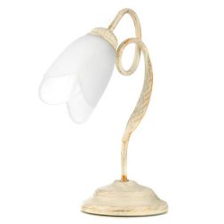 LUMETTO IN STILE CLASSICO IN METALLO AVORIO SPENNELLATO ORO ALTEZZA CM 33 CRISTALENSI LIGHT - Cristalensi Shop Online 2