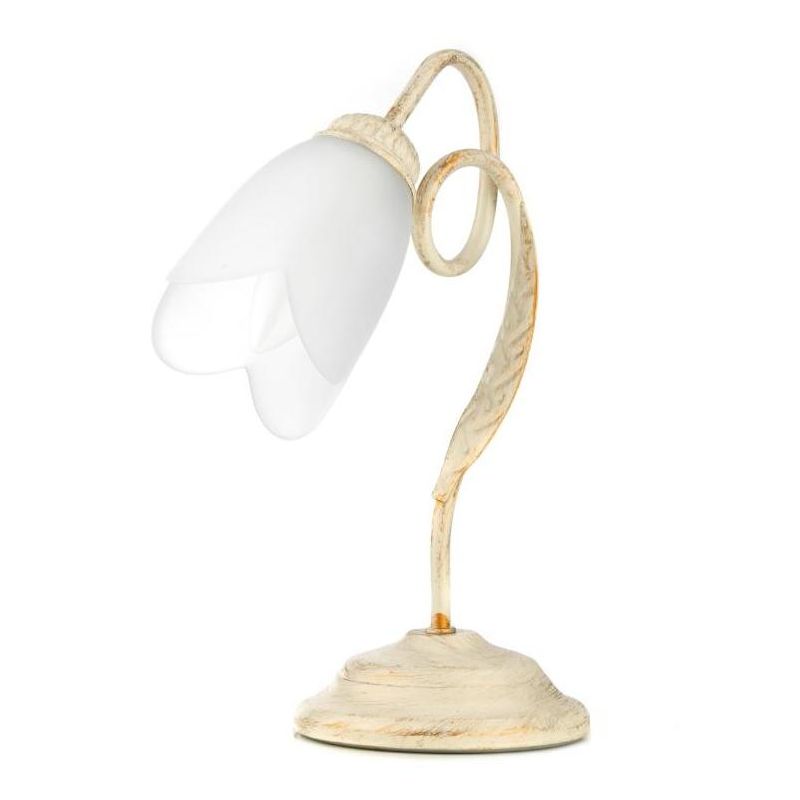 LUMETTO IN STILE CLASSICO IN METALLO AVORIO SPENNELLATO ORO ALTEZZA CM 33 CRISTALENSI LIGHT - Cristalensi Shop Online