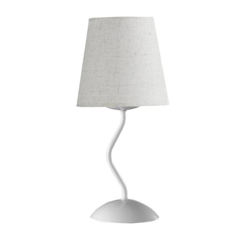 MARGOT LUMETTO CLASSICO IN METALLO BIANCO CON PARALUME IN TESSUTO SABBIA CRISTALENSI LIGHT - Cristalensi Shop Online