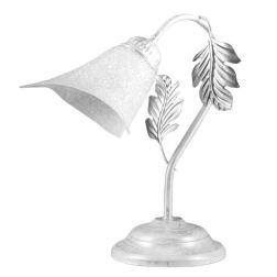 MARILENA LUMETTO CLASSICO IN METALLO BIANCO/ARGENTO CON PARALUME IN VETRO CRISTALENSI LIGHT - Cristalensi Shop Online 2