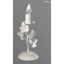ALBA LAMPADA DA TAVOLO FLOREALE COLORE AVORIO ANTICO CON LAMPADINA A VISTA CRISTALENSI LUX - Cristalensi Shop Online 2