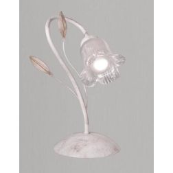 ANGELA LUMETTO CLASSICO IN METALLO BIANCO ANTICO CON DIFFUSORE FLOREALE IN VETRO CRISTALENSI LUX - Cristalensi Shop Online 2