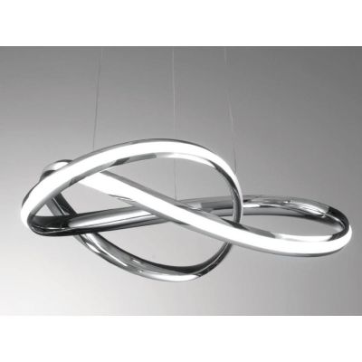 DAYTONA LAMPADARIO A SOSPENSIONE MODERNO FINITURA CROMO O BIANCA LED 55W LUCE 3000k o 4000K CRISTALENSI LUX - Cristalensi Shop O