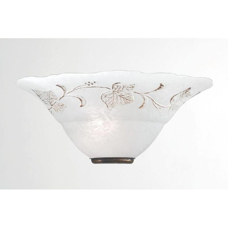 FOGLIA APPLIQUE CLASSICA IN VETRO CON DECORO EDERA MARRONE CLASSICA ED ECONOMICA CRISTALENSI LUX - Cristalensi Shop Online