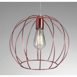 GILDA SOSPENSIONE SFERICA D40 STILE VINTAGE CON STRUTTURA APERTA COLORI BIANCO,NERO,RAME O CORTEN CRISTALENSI LUX - Cristalensi 2