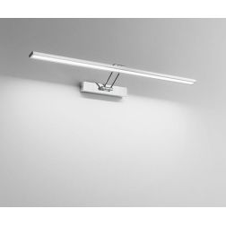 LAMPADA PARETE PER SPECCHIO QUADRO LARGHEZZA 89 CM LED 18W CROMO LUCIDO DOPPIO SNODO ISYLUCE - Cristalensi Shop Online