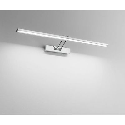 LAMPADA PARETE PER SPECCHIO QUADRO LARGHEZZA 89 CM LED 18W CROMO LUCIDO DOPPIO SNODO ISYLUCE - Cristalensi Shop Online