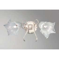 GIOIA APPLIQUE CLASSICA AVORIO ANTICO CON RICCIOLI E DIFFUSORI FLOREALI IN VETRO CRISTALENSI LUX - Cristalensi Shop Online 2