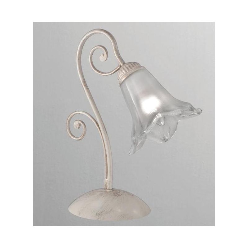 GIOIA LUMETTO AVORIO ANTICO CLASSICO ED ECONOMICO CON DIFFUSORE IN VETRO CRISTALENSI LUX - Cristalensi Shop Online