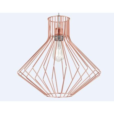 GIOVE SOSPENSIONE VINTAGE CON STRUTTURA ORIGINALE APERTA IN METALLO VERNICIATO NERO,CORTEN,BIANCO O RAME CRISTALENSI LUX - Crist