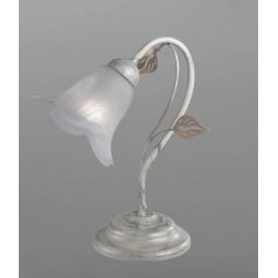 GRETA LUMETTO IN METALLO BIANCO ANTICO CON DIFFUSORE FLOREALE IN VETRO CLASSICO ED ECONOMICO CRISTALENSI LUX - Cristalensi Shop 2