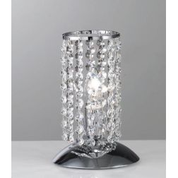 ISABELLA LUMETTO IN METALLO CROMATO CON CASCATA DI PENDAGLI IN CRISTALLO TRASPARENTE CRISTALENSI LUX - Cristalensi Shop Online 2