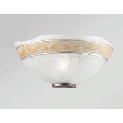 ISCHIA APPLIQUE CLASSICA IN VETRO SATINATO CON DECORO AMBRA O ARGENTO ECONOMICA CRISTALENSI LUX - Cristalensi Shop Online 2