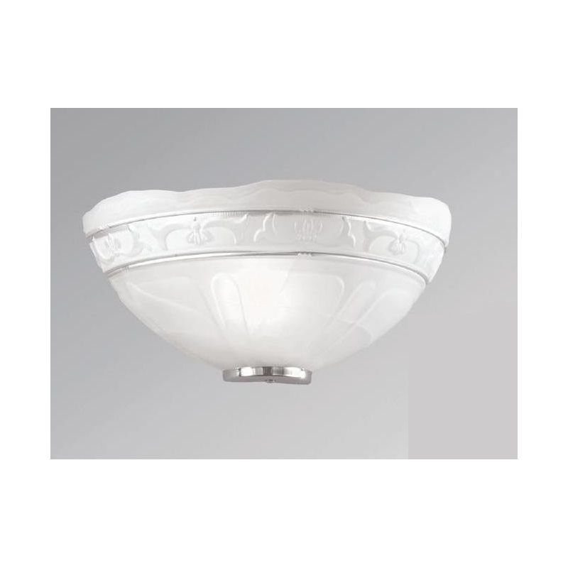 ISCHIA APPLIQUE CLASSICA IN VETRO SATINATO CON DECORO AMBRA O ARGENTO ECONOMICA CRISTALENSI LUX - Cristalensi Shop Online