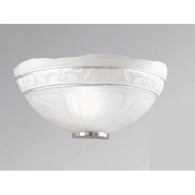 ISCHIA APPLIQUE CLASSICA IN VETRO SATINATO CON DECORO AMBRA O ARGENTO ECONOMICA CRISTALENSI LUX - Cristalensi Shop Online
