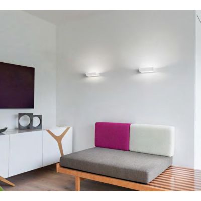 EDGE APPLIQUE LED 30W LUCE CALDA O FREDDA 2000 LUMEN BIANCO O NERO MODERNO ISYLUCE - Cristalensi Shop Online