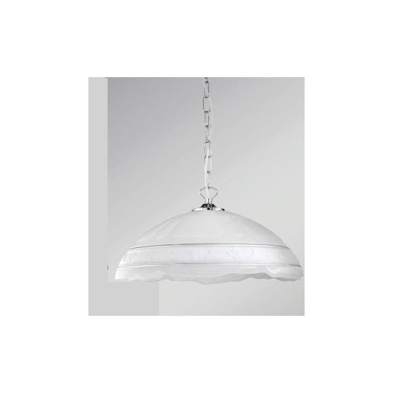 ISCHIA LAMPADARIO STILE CLASSICO CLASSICO D30 IN VETRO SATINATO CON DECORO AMBRA O ARGENTO CRISTALENSI LUX - Cristalensi Shop On