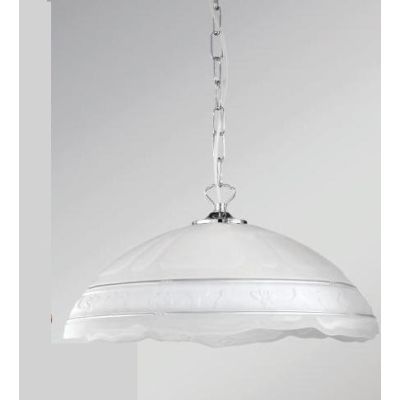 ISCHIA LAMPADARIO STILE CLASSICO CLASSICO D30 IN VETRO SATINATO CON DECORO AMBRA O ARGENTO CRISTALENSI LUX - Cristalensi Shop On