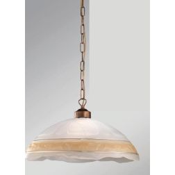 ISCHIA LAMPADARIO STILE CLASSICO CLASSICO D30 IN VETRO SATINATO CON DECORO AMBRA O ARGENTO CRISTALENSI LUX - Cristalensi Shop On 2