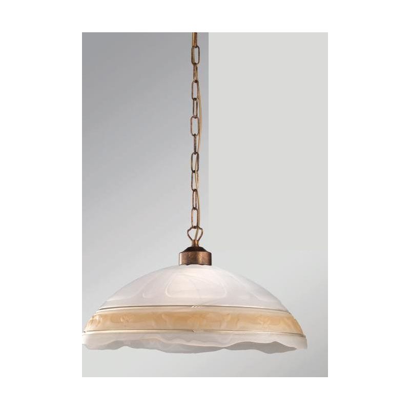 ISCHIA LAMPADARIO STILE CLASSICO CLASSICO D30 IN VETRO SATINATO CON DECORO AMBRA O ARGENTO CRISTALENSI LUX - Cristalensi Shop On