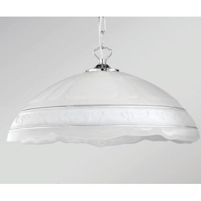 ISCHIA SOSPENSIONE IN STILE CLASSICO CLASSICO D50 IN VETRO SATINATO CON DECORO AMBRA O ARGENTO CRISTALENSI LUX - Cristalensi Sho