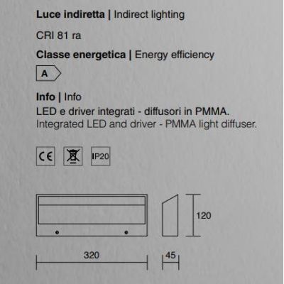 EDGE APPLIQUE LED 30W LUCE CALDA O FREDDA 2000 LUMEN BIANCO O NERO MODERNO ISYLUCE - Cristalensi Shop Online