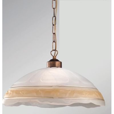 ISCHIA SOSPENSIONE IN STILE CLASSICO CLASSICO D50 IN VETRO SATINATO CON DECORO AMBRA O ARGENTO CRISTALENSI LUX - Cristalensi Sho