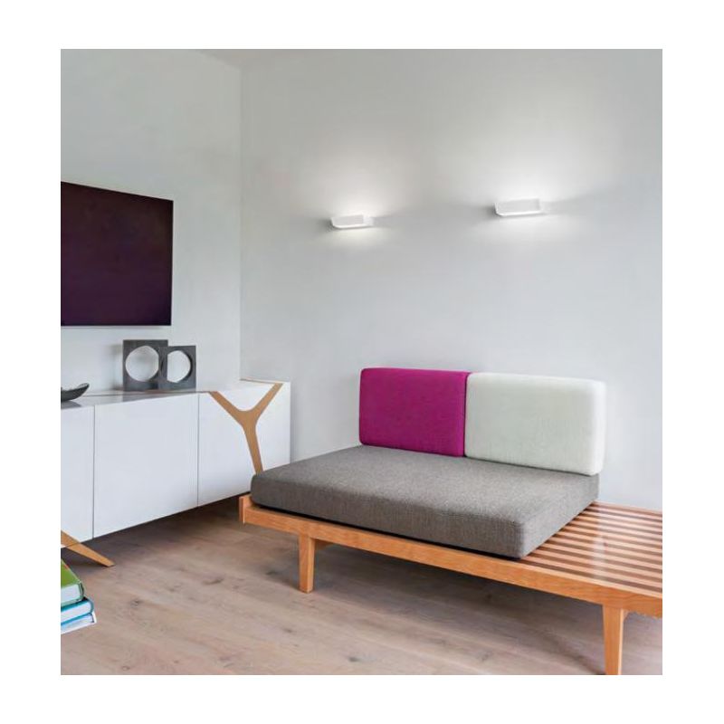 EDGE PICCOLO LED 18W LUCE SOPRA SOTTO MONTATURA BIANCA O NERA MODERNO ECONOMICO ISYLUCE - Cristalensi Shop Online